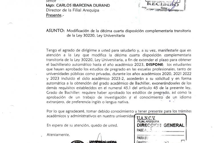 MODIFICACION DE LA DECIMA CUARTA DISPOSICION COMPLEMENTARIA TRANSITORIA DE LA LEY 30220,LEY UNIVERSITARIA